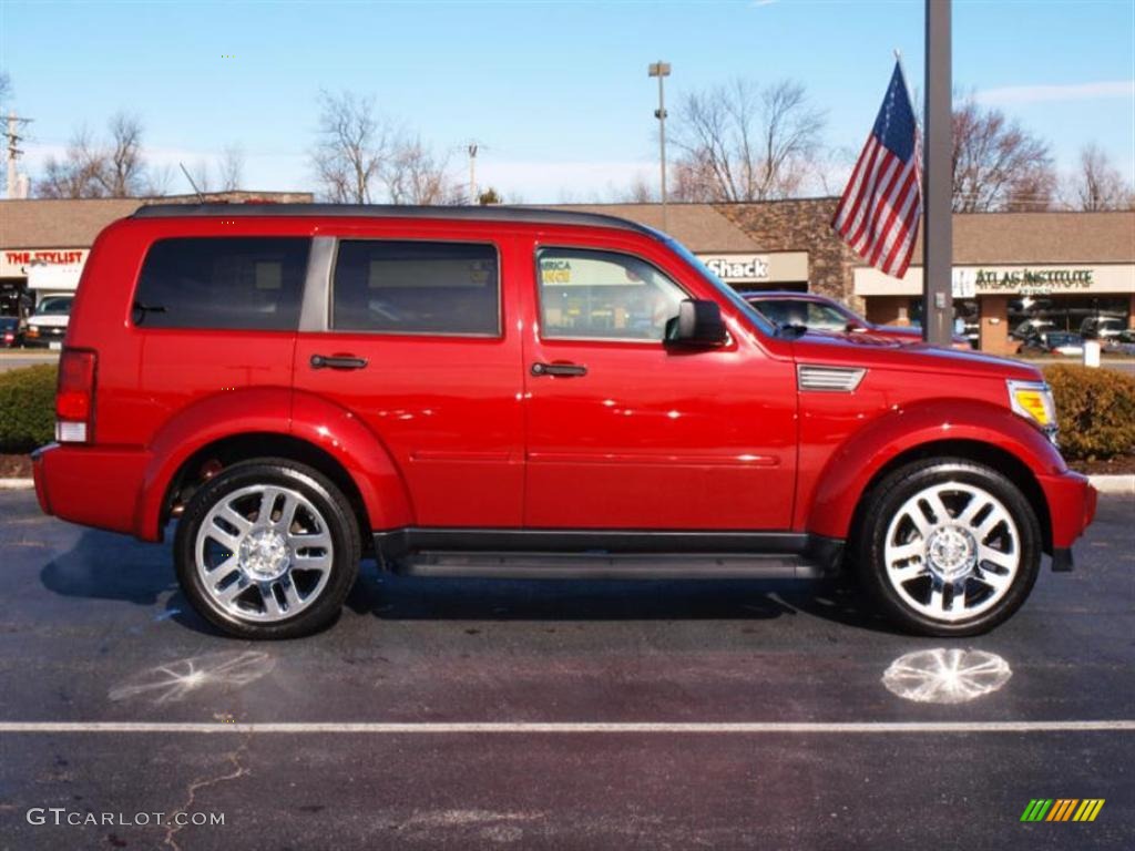 2007 Nitro SLT 4x4 - Inferno Red Crystal Pearl / Dark Khaki/Medium Khaki photo #1