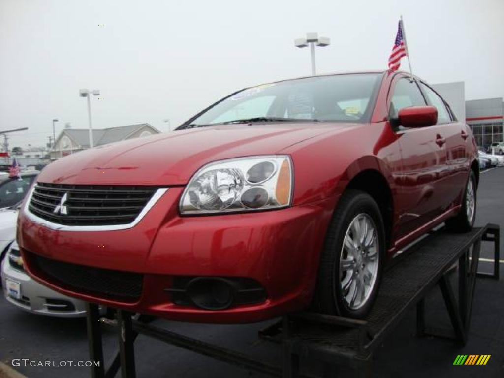 2009 Galant ES - Rave Red Pearl / Medium Gray photo #1