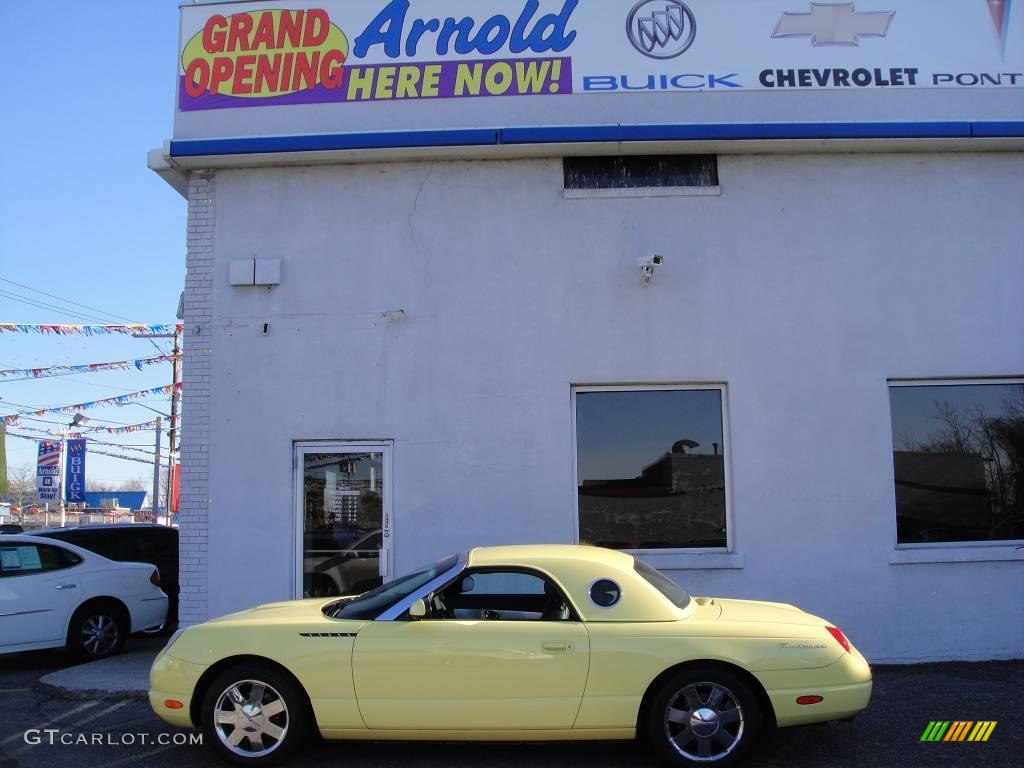 2002 Thunderbird Premium Roadster - Inspiration Yellow / Inspiration Yellow photo #3