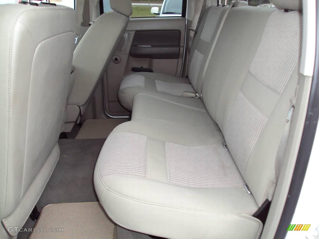 2007 Ram 1500 SLT Quad Cab - Bright White / Khaki Beige photo #5