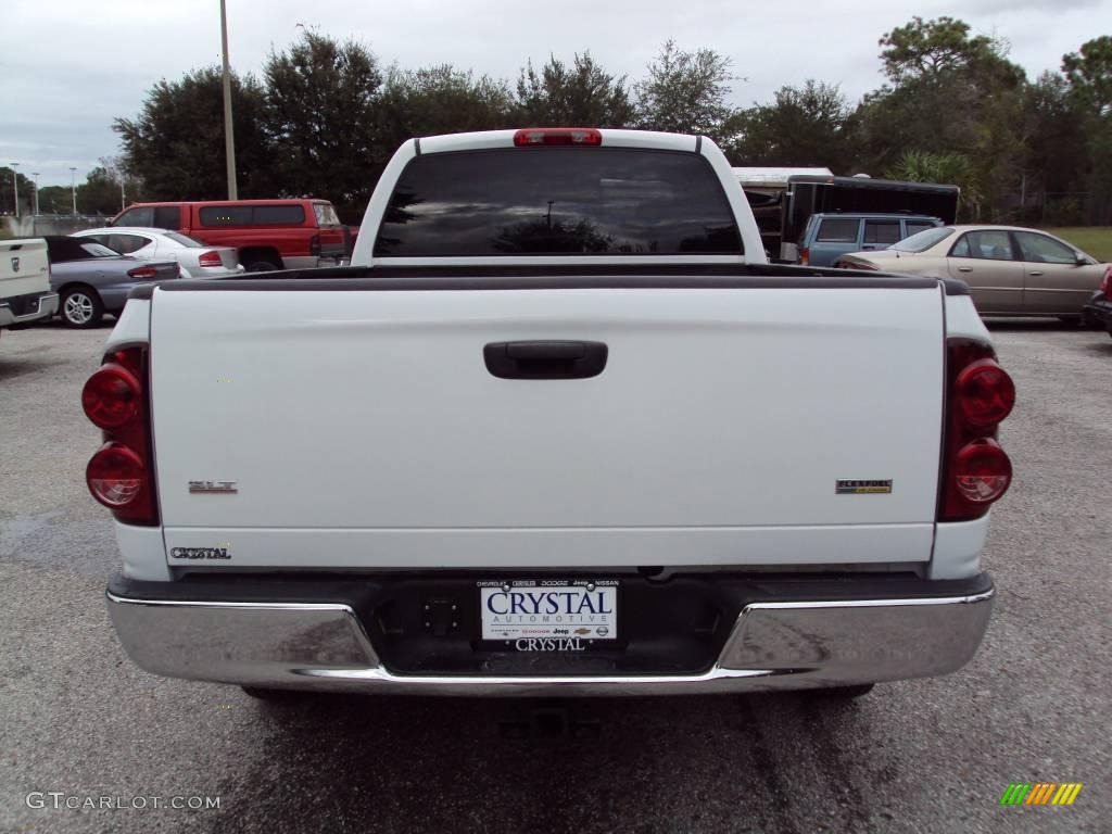 2007 Ram 1500 SLT Quad Cab - Bright White / Khaki Beige photo #7