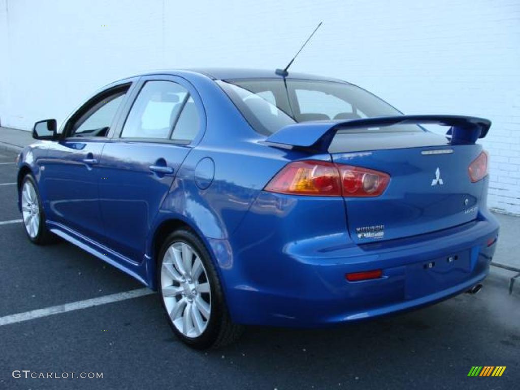 2009 Lancer GTS - Octane Blue Pearl / Black photo #4