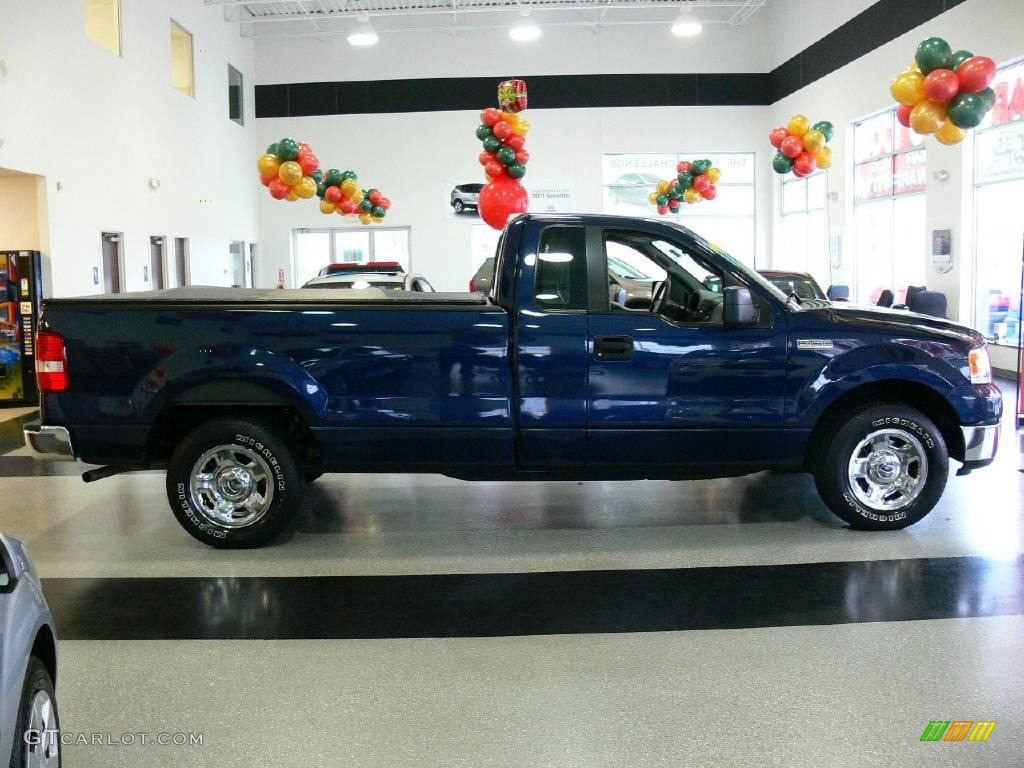 2005 F150 XLT Regular Cab - True Blue Metallic / Medium Flint Grey photo #7