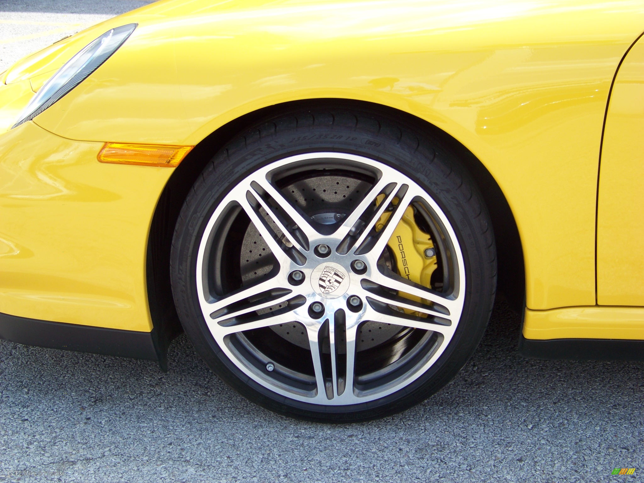 2008 911 Turbo Cabriolet - Speed Yellow / Stone Grey photo #25