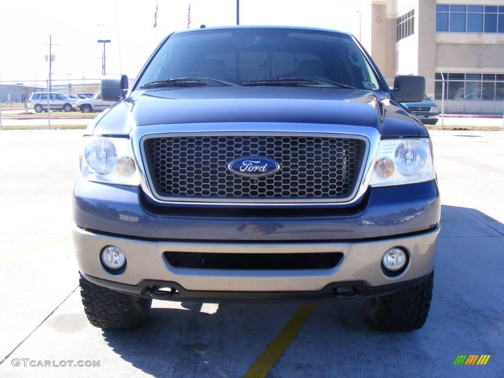 2006 F150 Lariat SuperCrew 4x4 - Medium Wedgewood Blue Metallic / Tan photo #8