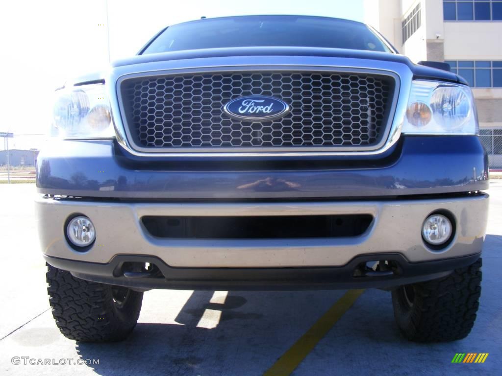 2006 F150 Lariat SuperCrew 4x4 - Medium Wedgewood Blue Metallic / Tan photo #9