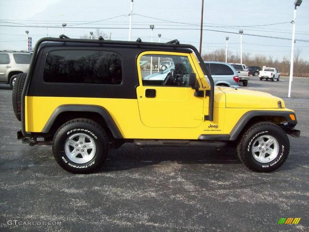 2006 Wrangler Unlimited 4x4 - Solar Yellow / Dark Slate Gray photo #3
