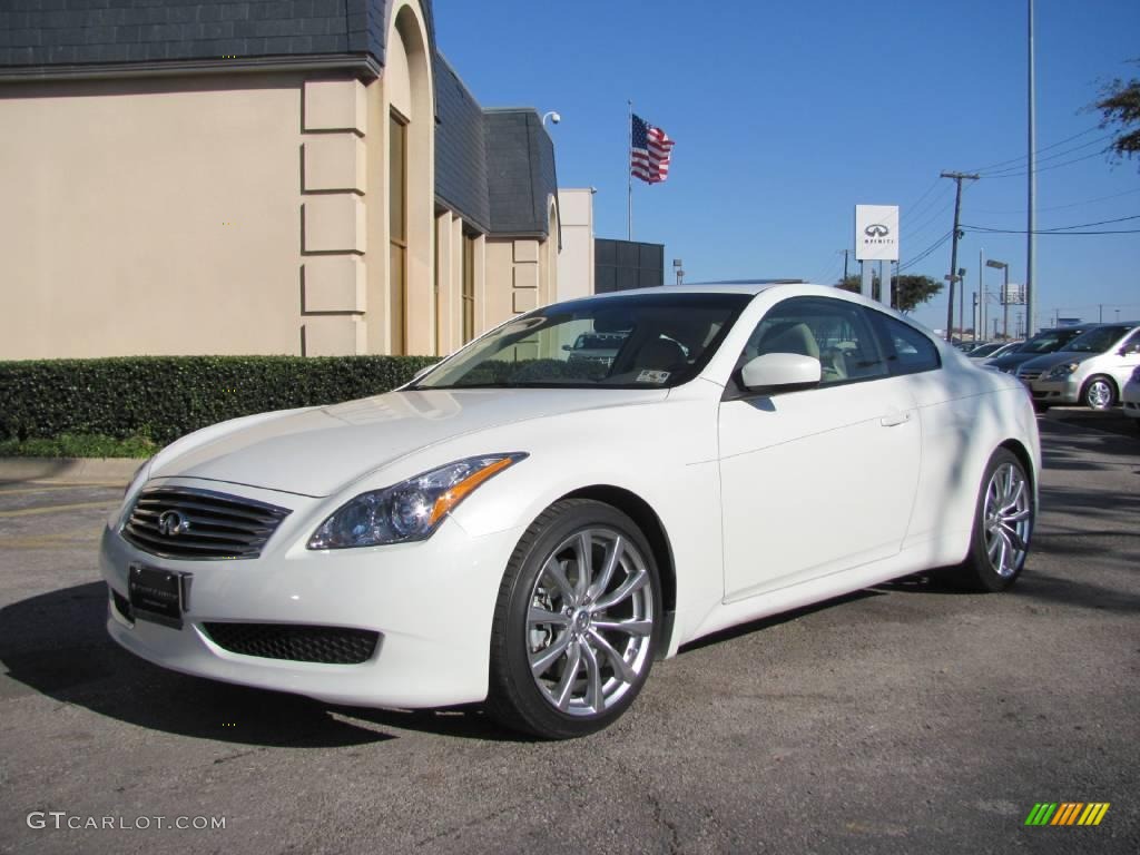 2008 G 37 Journey Coupe - Ivory Pearl White / Wheat photo #3