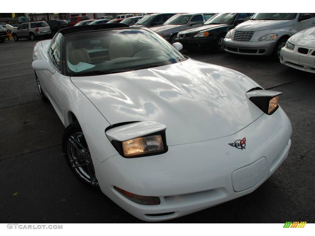 2000 Corvette Coupe - Arctic White / Light Oak photo #4