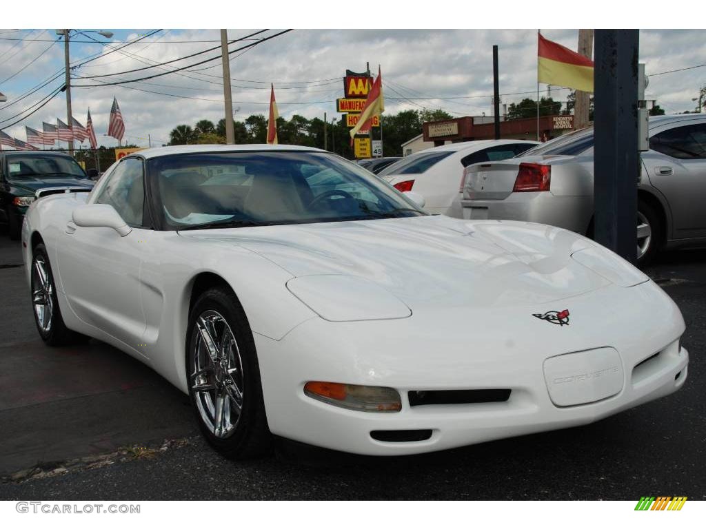 2000 Corvette Coupe - Arctic White / Light Oak photo #5