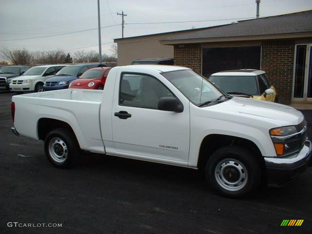 2004 Colorado Regular Cab - Summit White / Medium Dark Pewter photo #3
