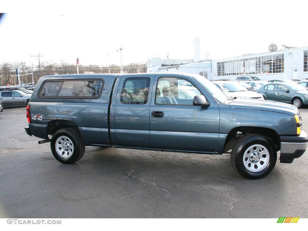 2007 Silverado 1500 Classic Work Truck Extended Cab 4x4 - Blue Granite Metallic / Dark Charcoal photo #4