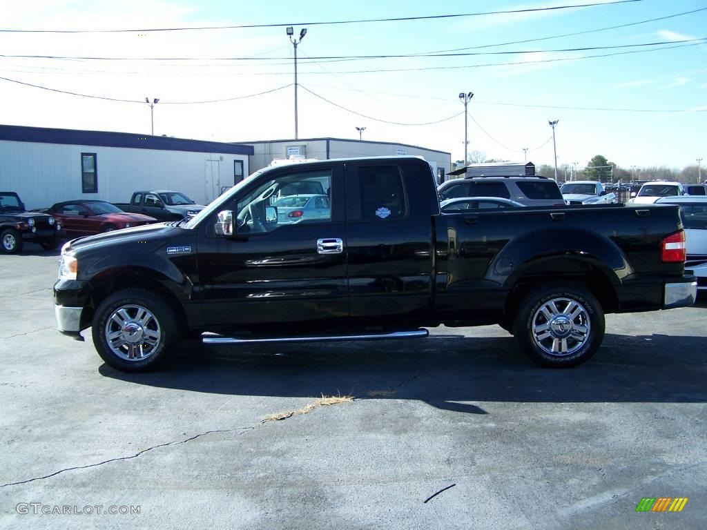 2008 F150 XLT SuperCab - Black / Medium/Dark Flint photo #1