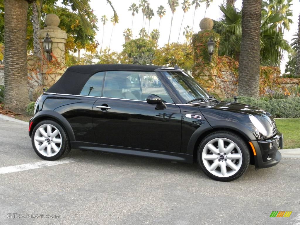 2005 Cooper S Convertible - Jet Black / Space Grey/Panther Black photo #14