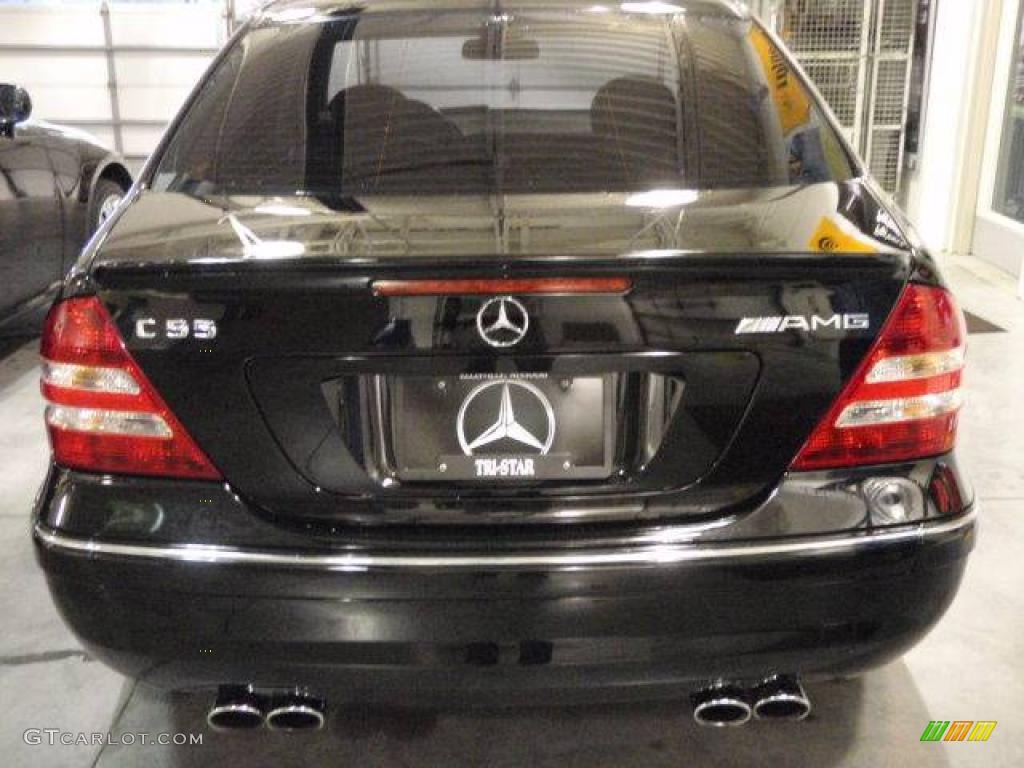 2005 C 55 AMG Sedan - Black / Black photo #10