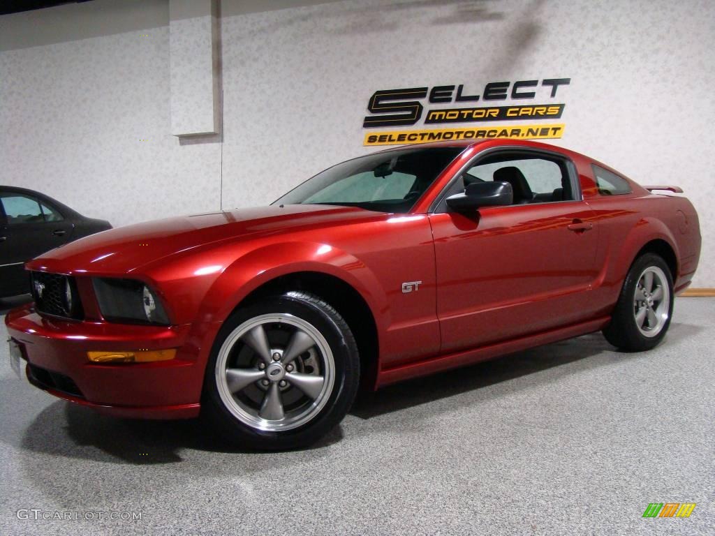 2006 Mustang GT Premium Coupe - Redfire Metallic / Dark Charcoal photo #1