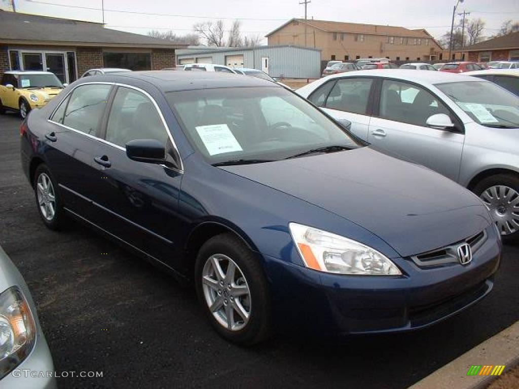 2003 Accord EX V6 Sedan - Eternal Blue Pearl / Gray photo #1