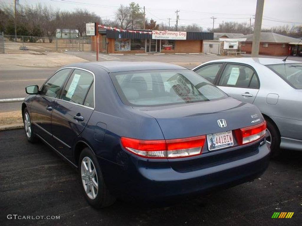 2003 Accord EX V6 Sedan - Eternal Blue Pearl / Gray photo #4