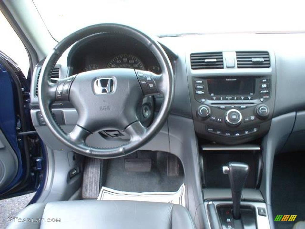 2003 Accord EX V6 Sedan - Eternal Blue Pearl / Gray photo #11
