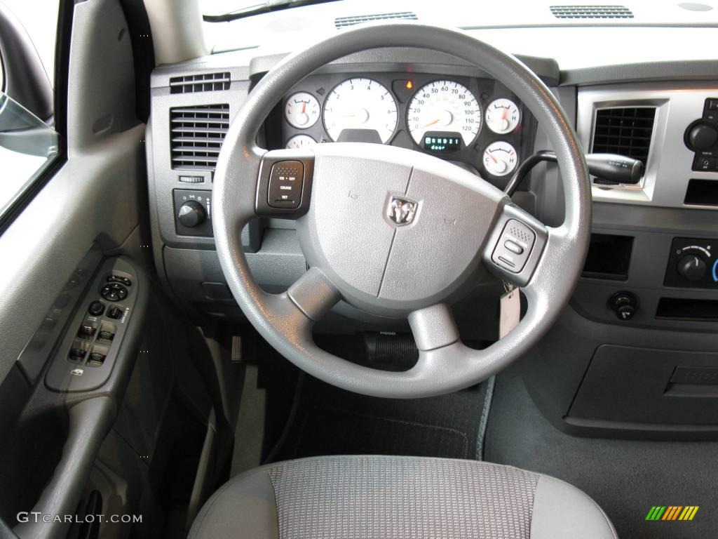 2007 Ram 1500 SLT Quad Cab - Bright Silver Metallic / Medium Slate Gray photo #19