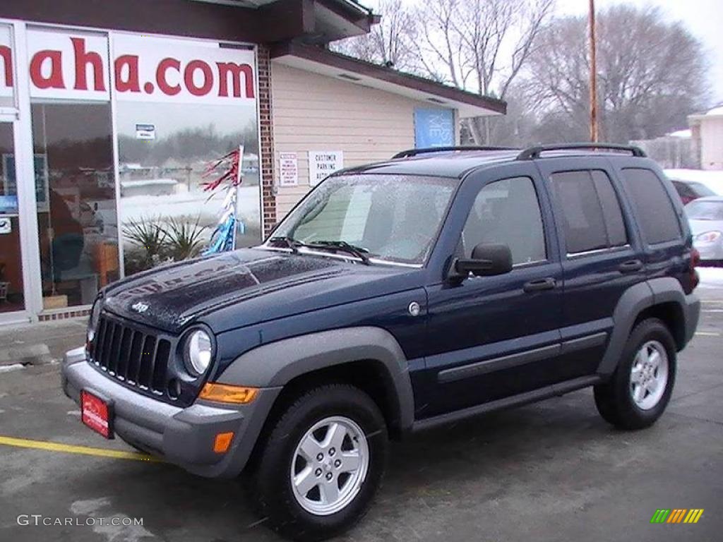 2005 Liberty Sport 4x4 - Patriot Blue Pearl / Medium Slate Gray photo #1