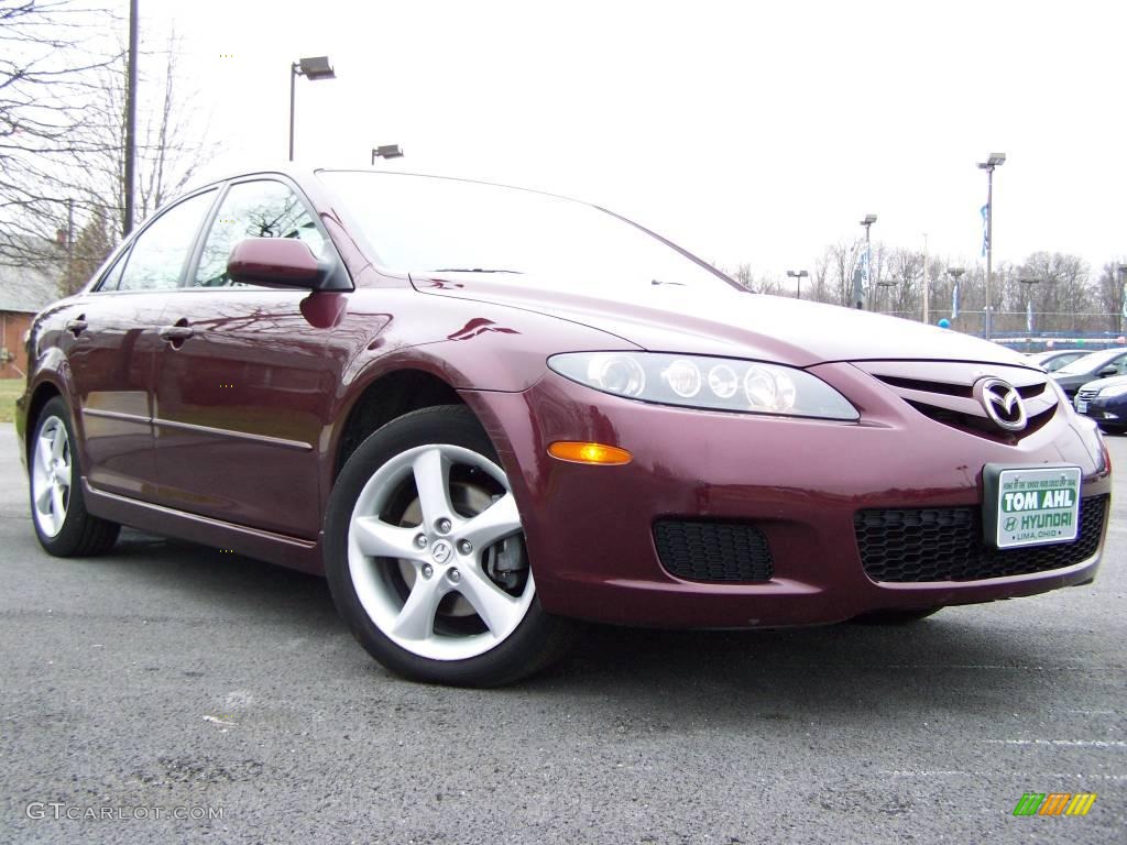 2007 MAZDA6 i Touring Sedan - Dark Cherry Mica / Black photo #1