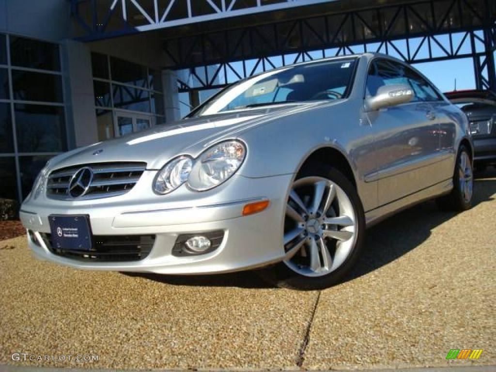 2007 CLK 350 Coupe - Iridium Silver Metallic / Black photo #1