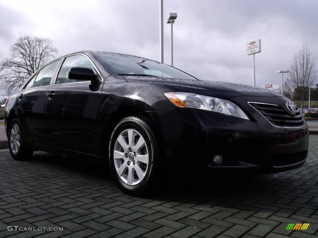 2007 Camry XLE V6 - Black / Bisque photo #7