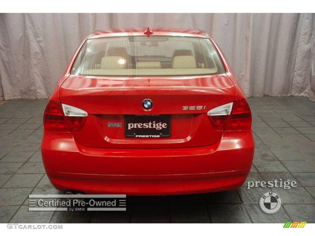 2006 3 Series 325i Sedan - Electric Red / Beige photo #2