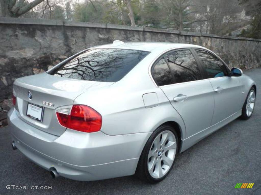 2007 3 Series 335i Sedan - Titanium Silver Metallic / Black photo #2