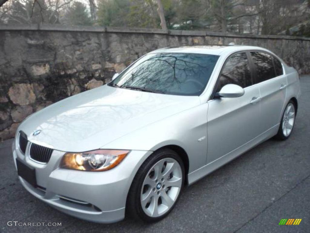2007 3 Series 335i Sedan - Titanium Silver Metallic / Black photo #3