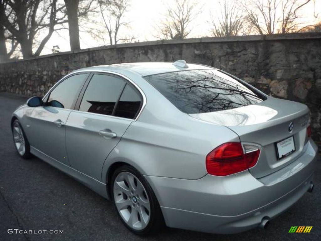 2007 3 Series 335i Sedan - Titanium Silver Metallic / Black photo #4