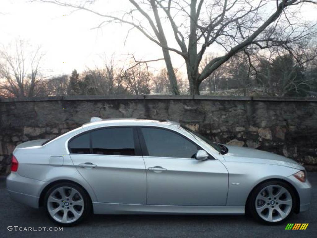 2007 3 Series 335i Sedan - Titanium Silver Metallic / Black photo #11