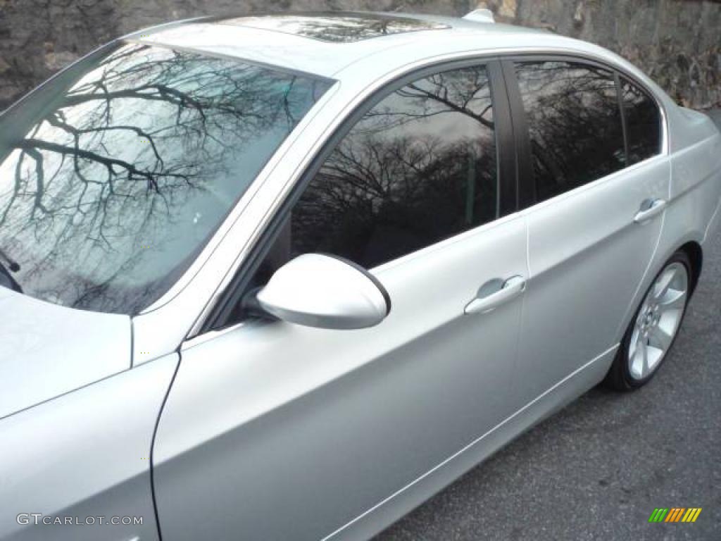 2007 3 Series 335i Sedan - Titanium Silver Metallic / Black photo #13