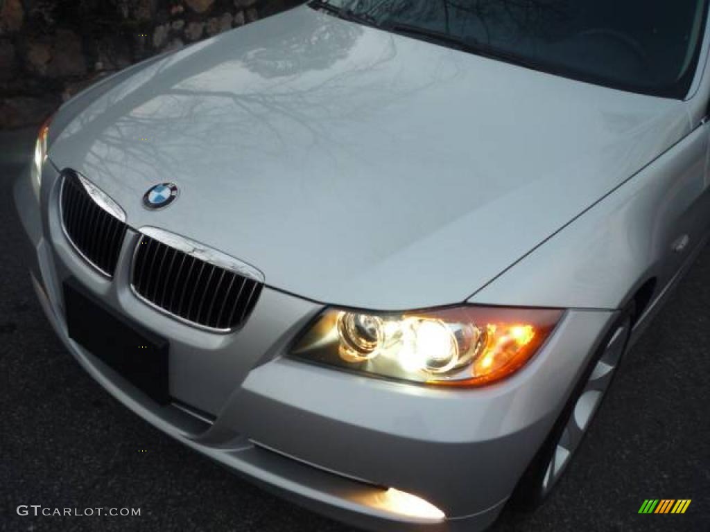 2007 3 Series 335i Sedan - Titanium Silver Metallic / Black photo #17