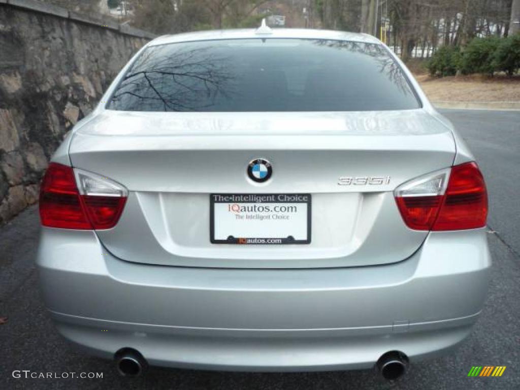 2007 3 Series 335i Sedan - Titanium Silver Metallic / Black photo #21