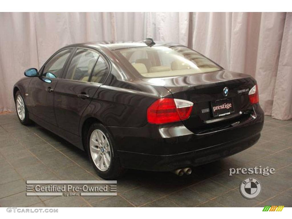 2007 3 Series 328xi Sedan - Jet Black / Beige photo #3