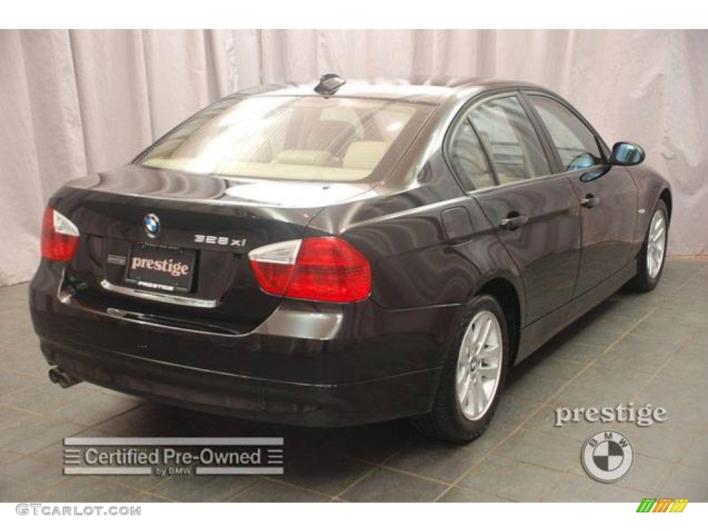 2007 3 Series 328xi Sedan - Jet Black / Beige photo #5