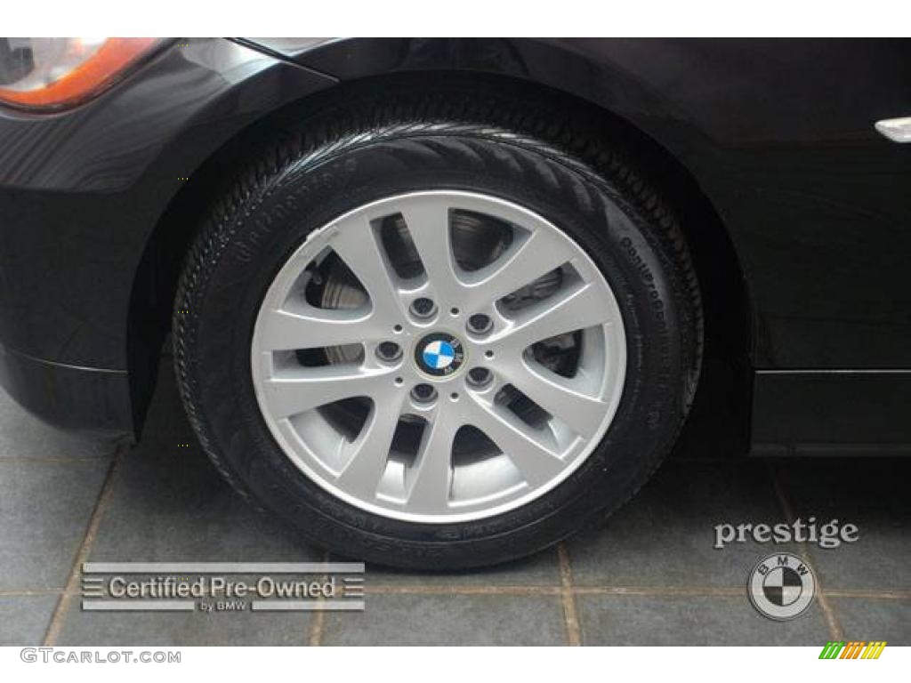 2007 3 Series 328xi Sedan - Jet Black / Beige photo #8