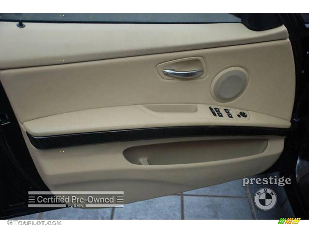 2007 3 Series 328xi Sedan - Jet Black / Beige photo #9