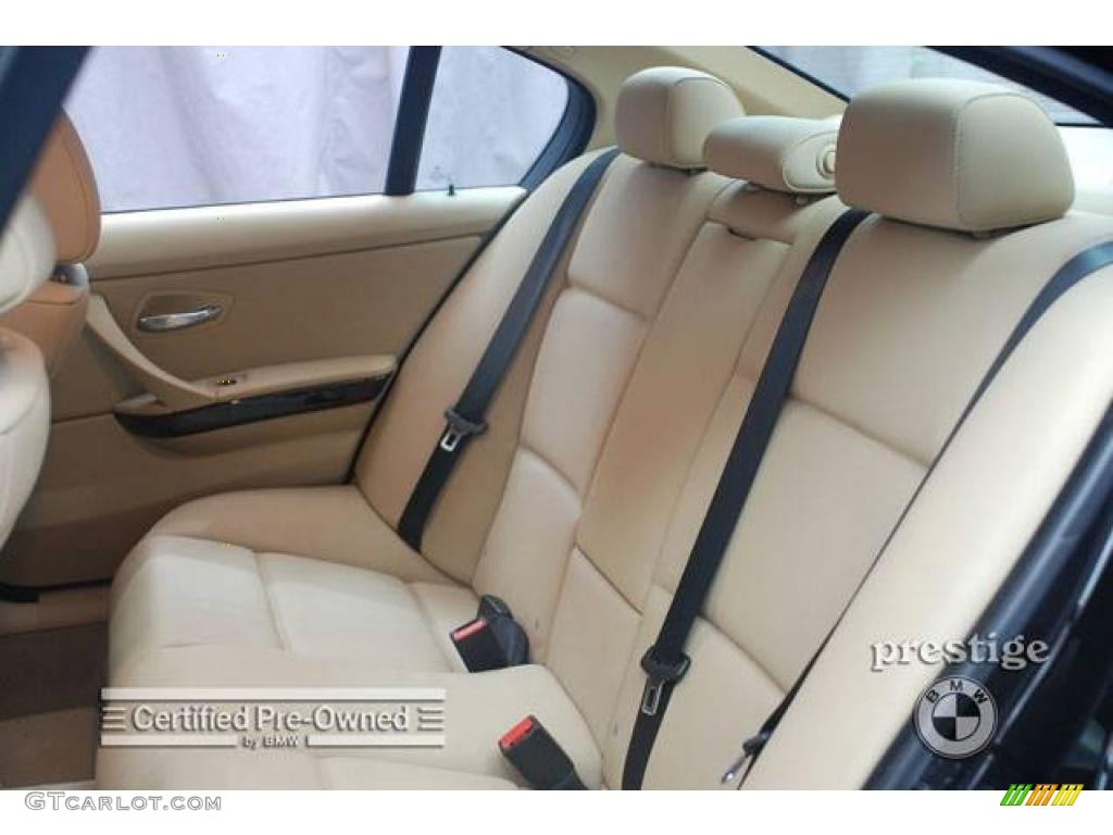 2007 3 Series 328xi Sedan - Jet Black / Beige photo #15