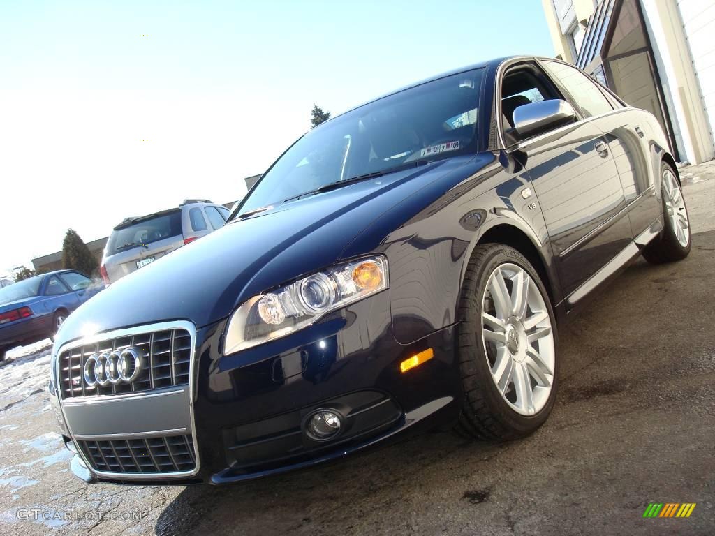 2007 S4 4.2 quattro Sedan - Deep Sea Blue Pearl Effect / Ebony photo #4