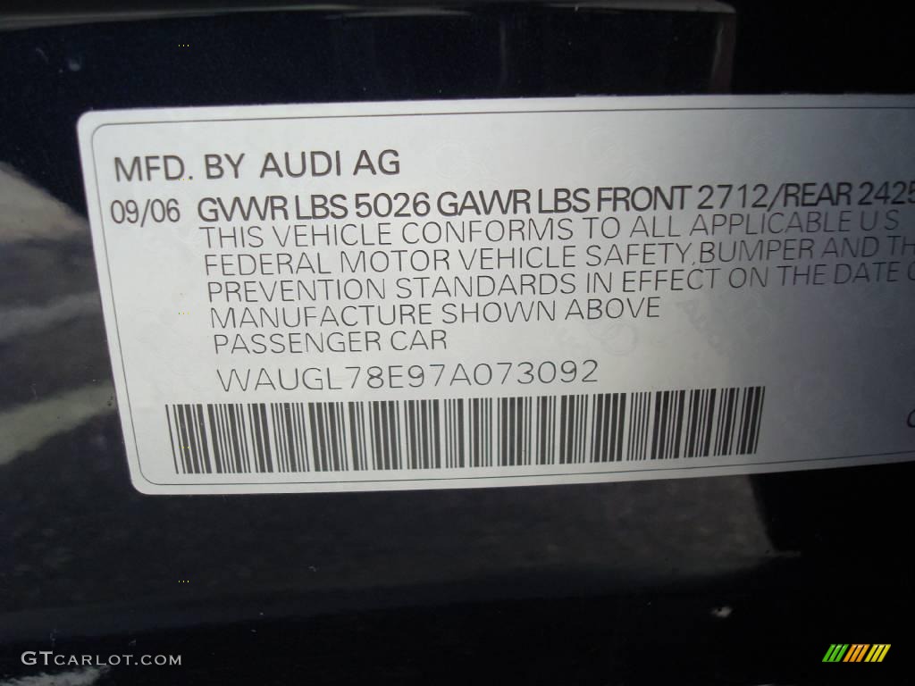 2007 S4 4.2 quattro Sedan - Deep Sea Blue Pearl Effect / Ebony photo #28
