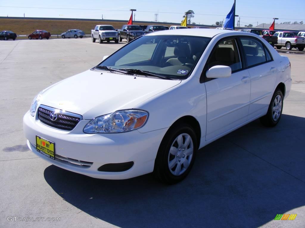 2008 Corolla LE - Super White / Beige photo #1