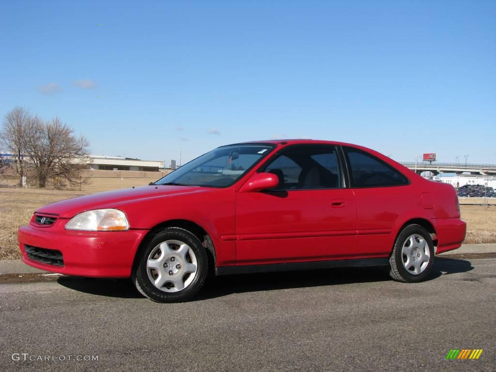 1998 Civic EX Coupe - Milano Red / Black photo #4