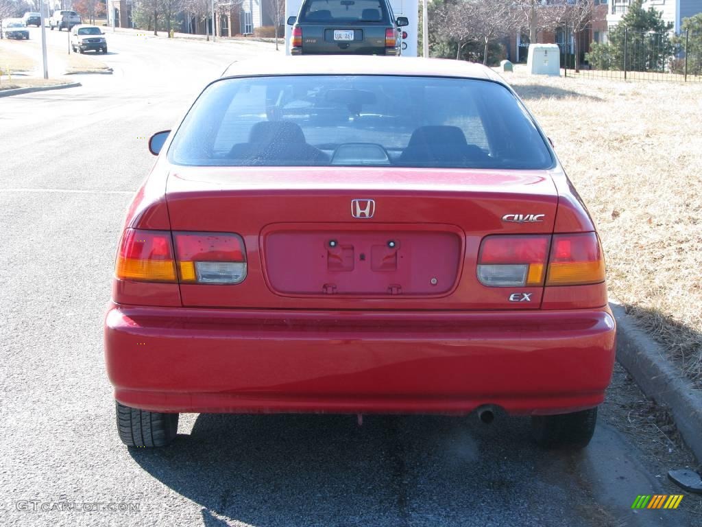 1998 Civic EX Coupe - Milano Red / Black photo #5