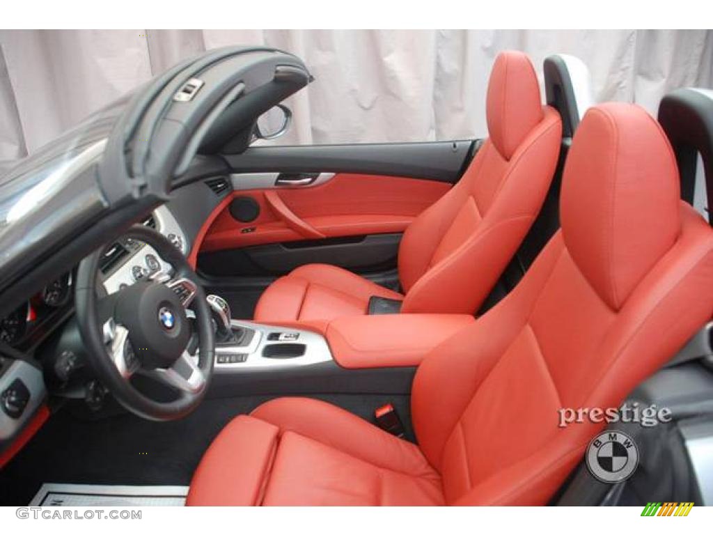 2009 Z4 sDrive35i Roadster - Space Gray Metallic / Coral Red Kansas Leather photo #9