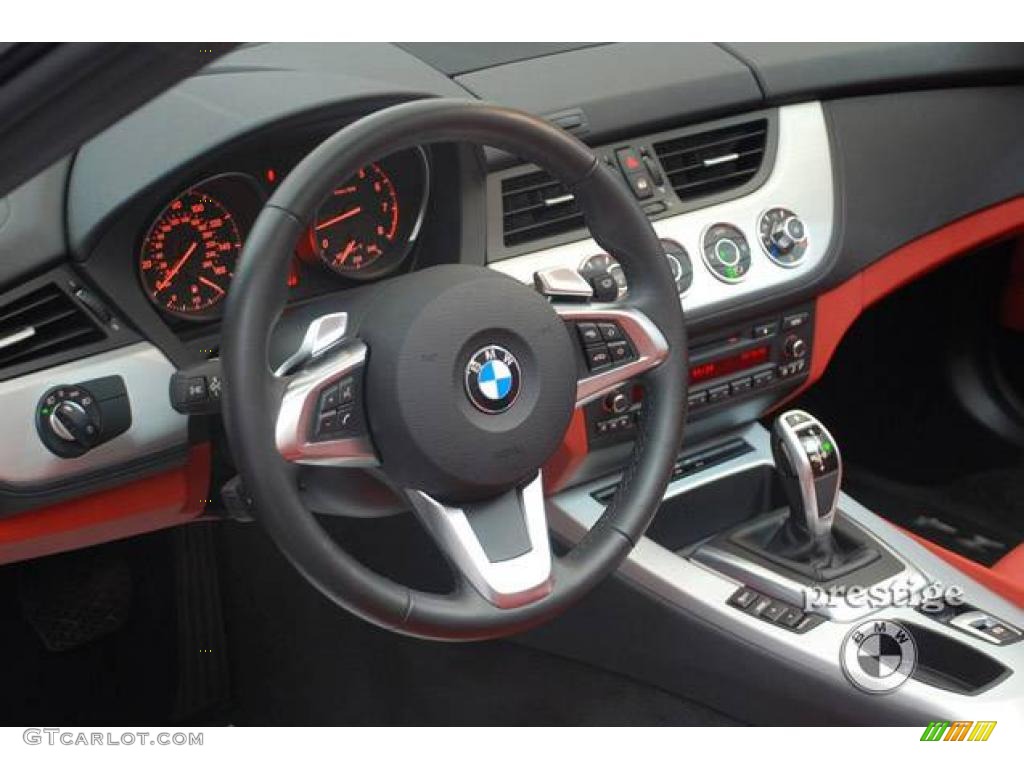 2009 Z4 sDrive35i Roadster - Space Gray Metallic / Coral Red Kansas Leather photo #12