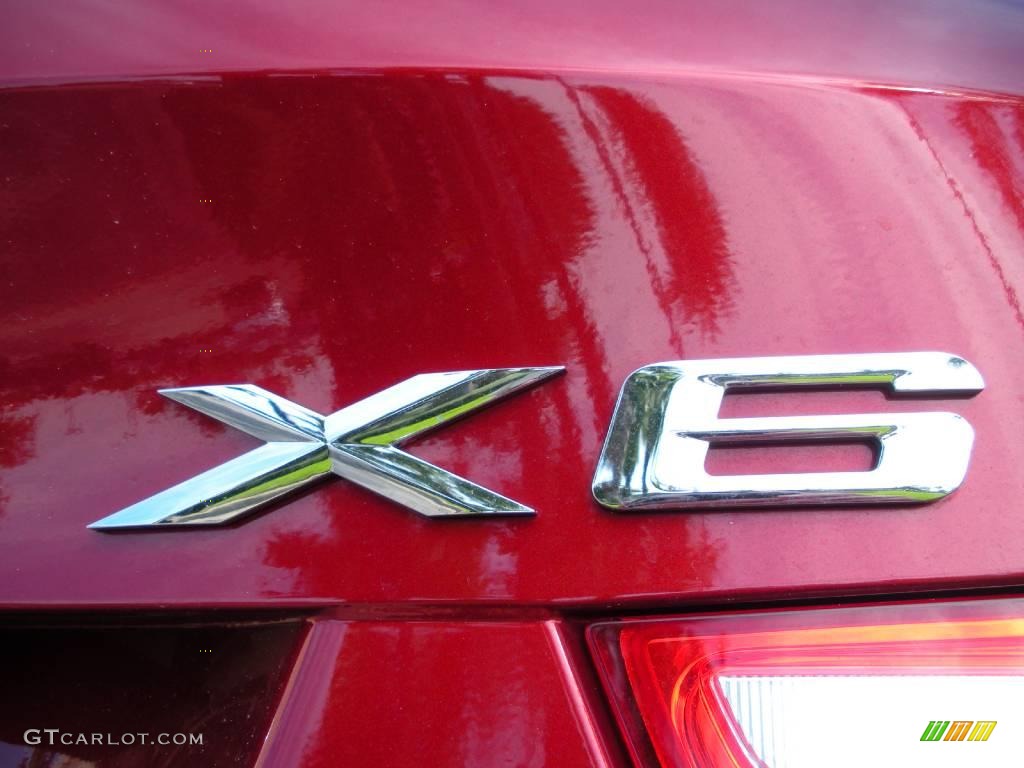 2008 X6 xDrive35i - Vermilion Red Metallic / Black photo #9