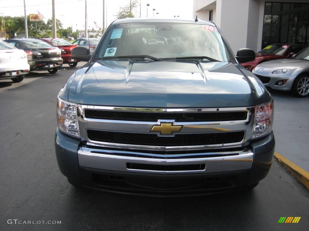 2010 Silverado 1500 LS Crew Cab - Blue Granite Metallic / Dark Titanium photo #2